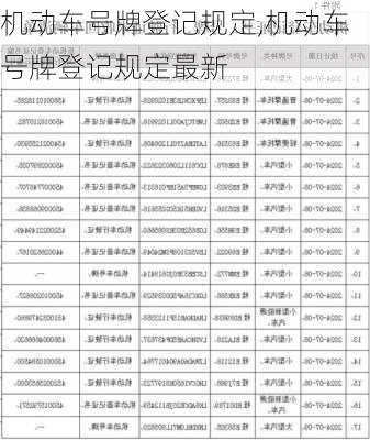 机动车号牌登记规定,机动车号牌登记规定最新