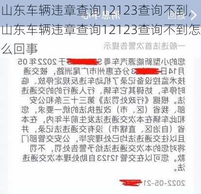 山东车辆违章查询12123查询不到,山东车辆违章查询12123查询不到怎么回事