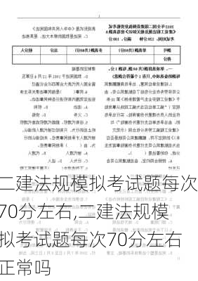 二建法规模拟考试题每次70分左右,二建法规模拟考试题每次70分左右正常吗